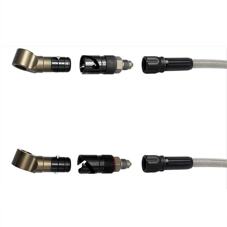 80cm CNC AN3 Brake Line Fluid Quick Release Connect Adapter Set Universal Black