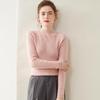 Women's Ribbed Cashmere Half-High Neck Sweater, Slimming Pullover, Long Sleeve Base Layer, Warm Knit Underlayer.