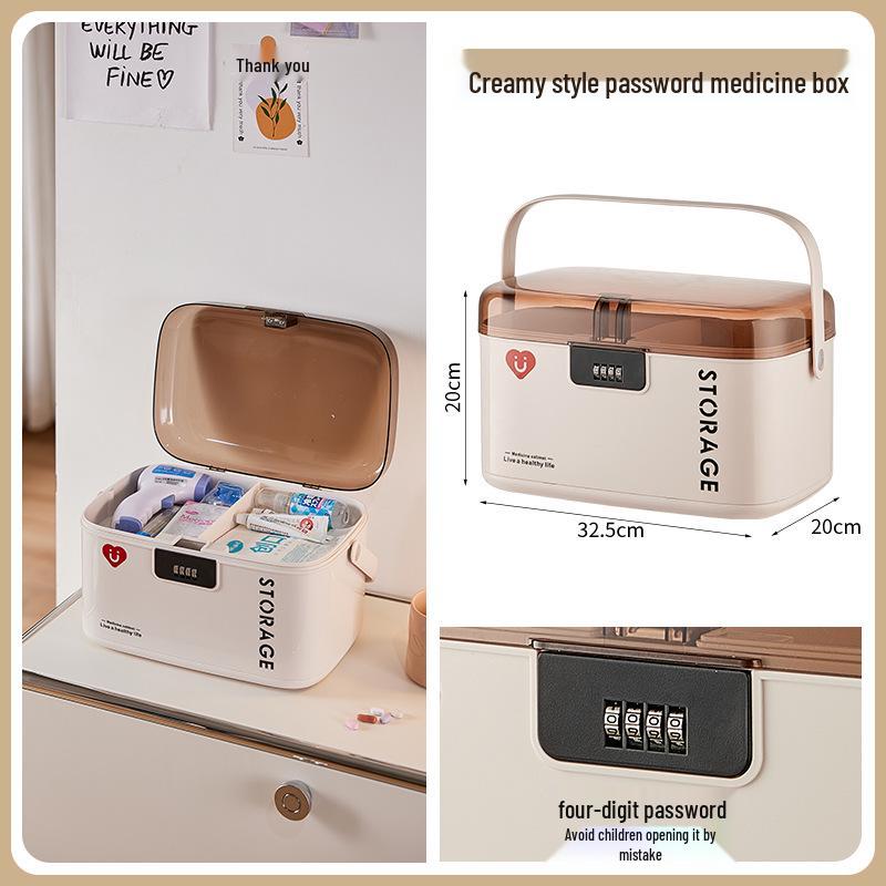 Большая запираемая аптечка и органайзер для таблеток