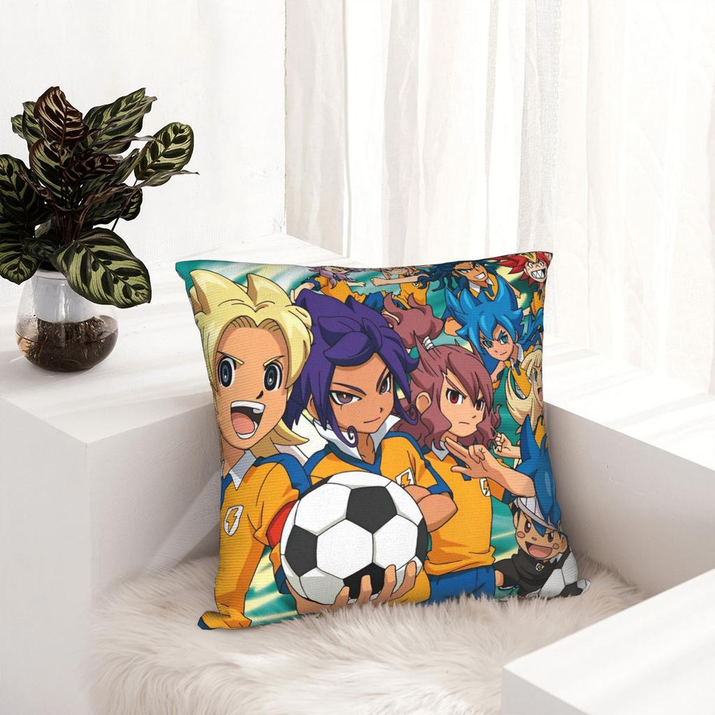 Inazuma Eleven Anime Game Pillowcase Printed Polyester Cushion Cover Decor RPG Football Pillow Case Cover Home Zippered