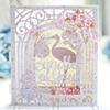 2024 3D Christmas Scene Frame Cutting Dies, 2-Piece Metal Set for DIY Scrapbooking