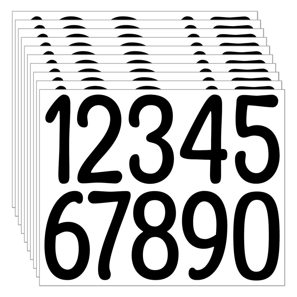 3-inch Digital Sticker Art Body Door Number Mailbox Number Logo Vinyl Waterproof Vinyl Digital Sticker