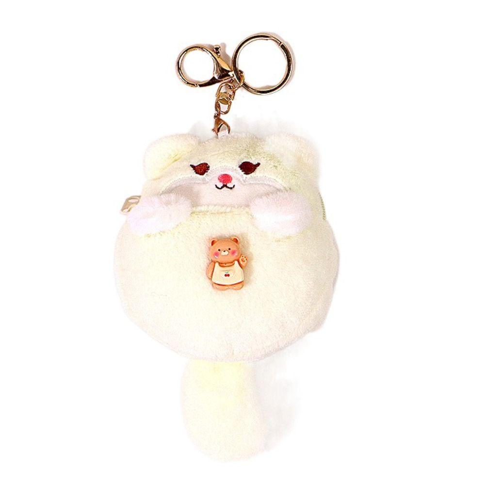Mit Schlüsselanhänger Plüsch Geldbörse Tier Cartoon Plüsch Null-Geldbörse Tier Geldbörse Frauen Mädchen