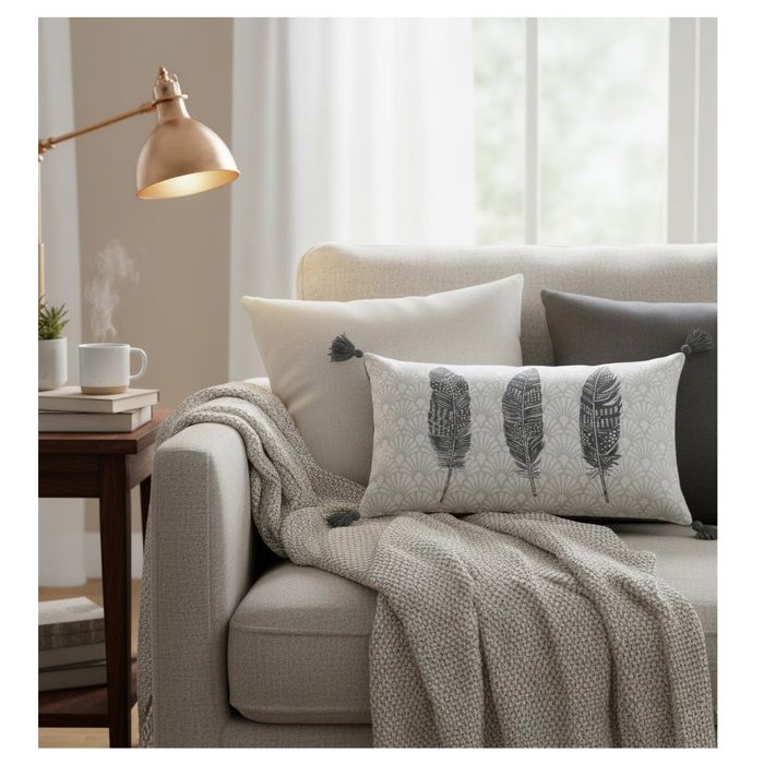 Coussin Eternity 30 x 50 cm Beige