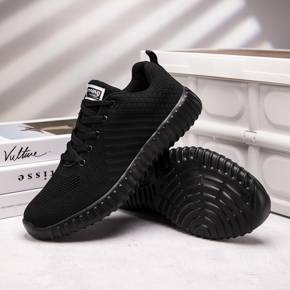 New Casual Men's Shoes Spring and Autumn New Style Fly Woven Running Men's Shoes Men's Sports Shoes Youth Versatile Running Shoes