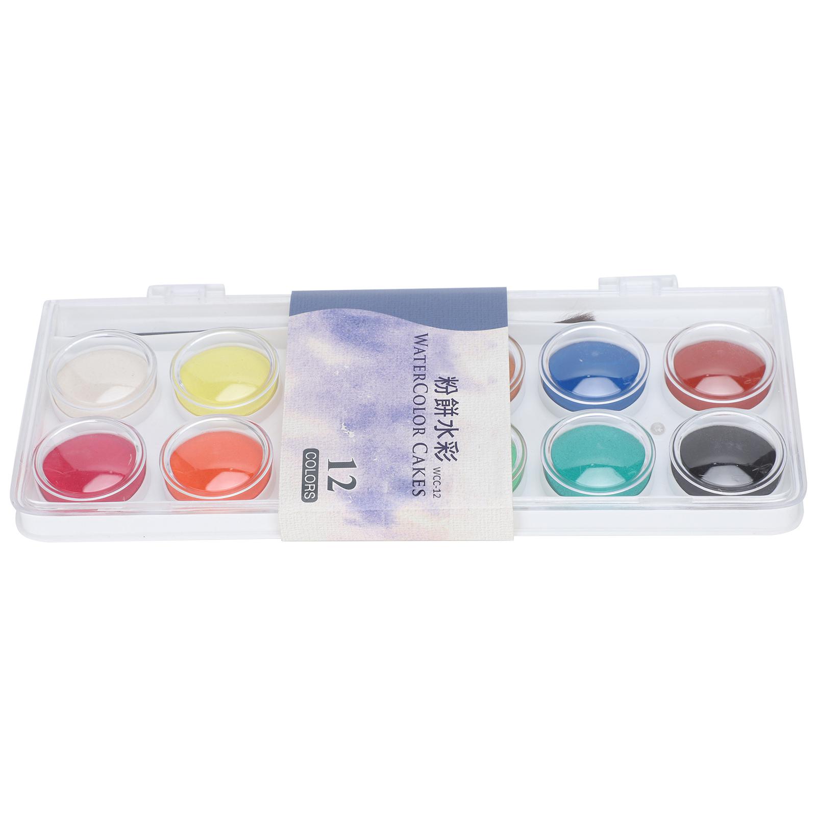 2 Set Solid Watercolor Paint Multi Color Children s Drawing Sketching Pigment Art Supplies 12 Colors