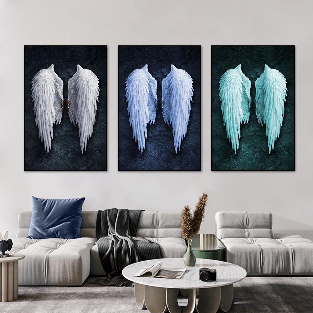 Angel Wings Vintage Wall Posters And Prints Black And White Wall Art Canvas Paintings Wings Art Wall Picture For Living Room