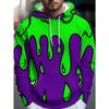 Men's Trendy Street Hooded Sweatshirt with Printed Design, Featuring a Hood Strap. Suitable for Daily Outings and Casual Gatherings.