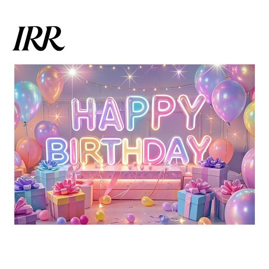 Double-sided Printed Banner Happy Birthday Backdrop, Party Photo Background Cloth for Celebration, Decorative Bunting Flag Decor Kids Women, Supplies