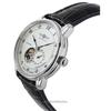 ZEPPELIN Friedrichshafen Leather Strap Silver Open Heart Dial Automatic 85664 Men's Watch