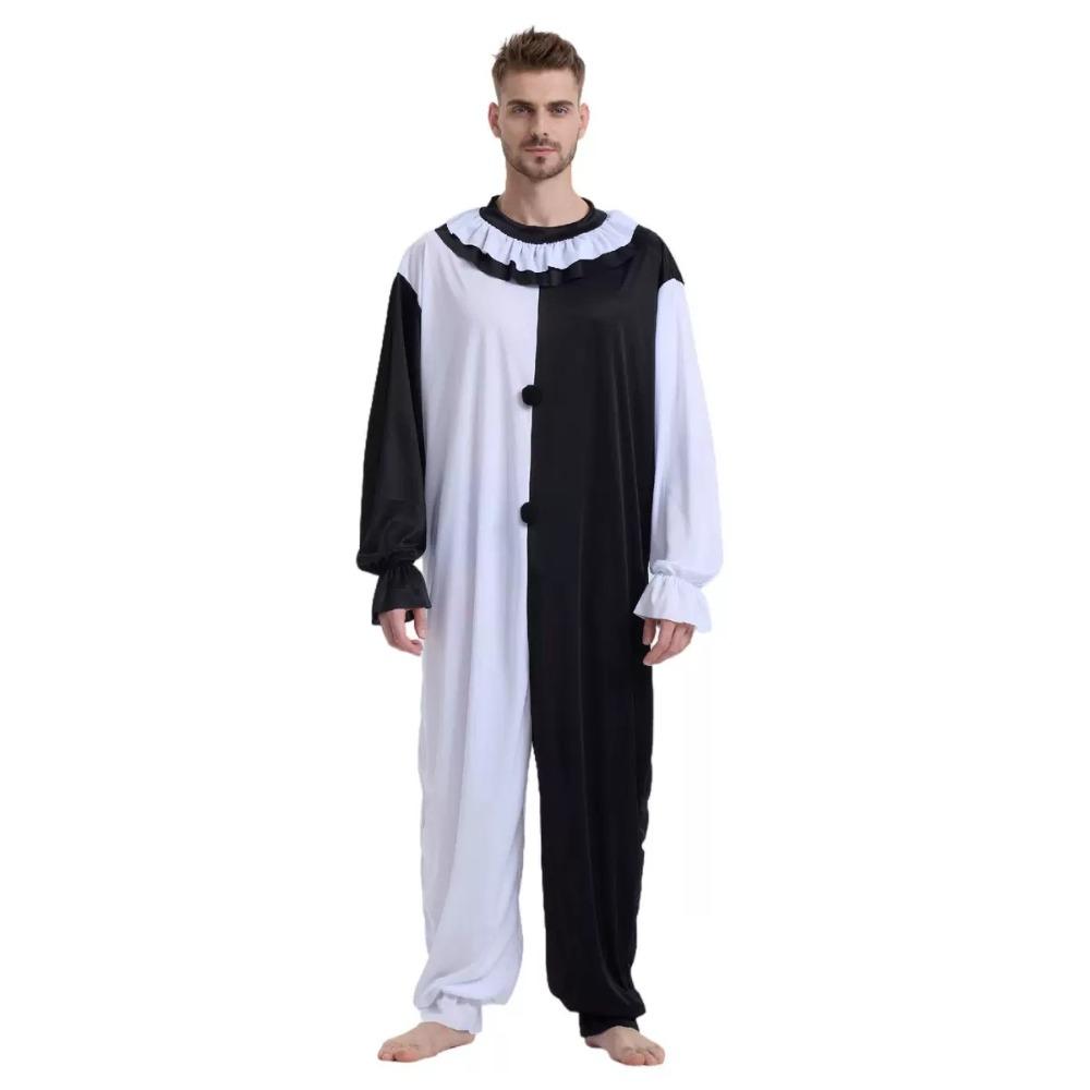 Terrifier Art Clown Joker Cosplay Costume Men Jumpsuit Women Role Play Fancy Dress Up Horror Dress Suit Halloween Carnival Party