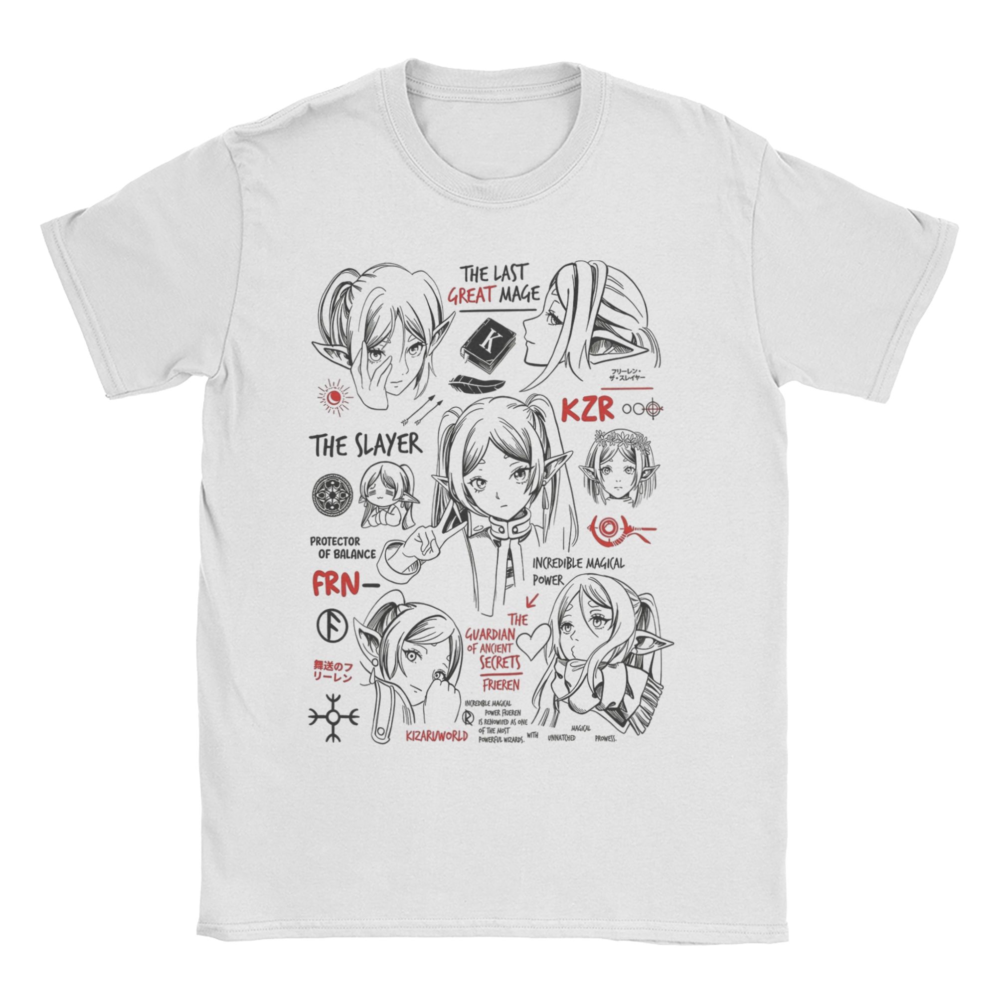 

Frieren T Shirt for Unisex Women 100% Cotton Humorous T-Shirt Round Collar Tees Short Sleeve Clothes 4XL 5XL 6XL S