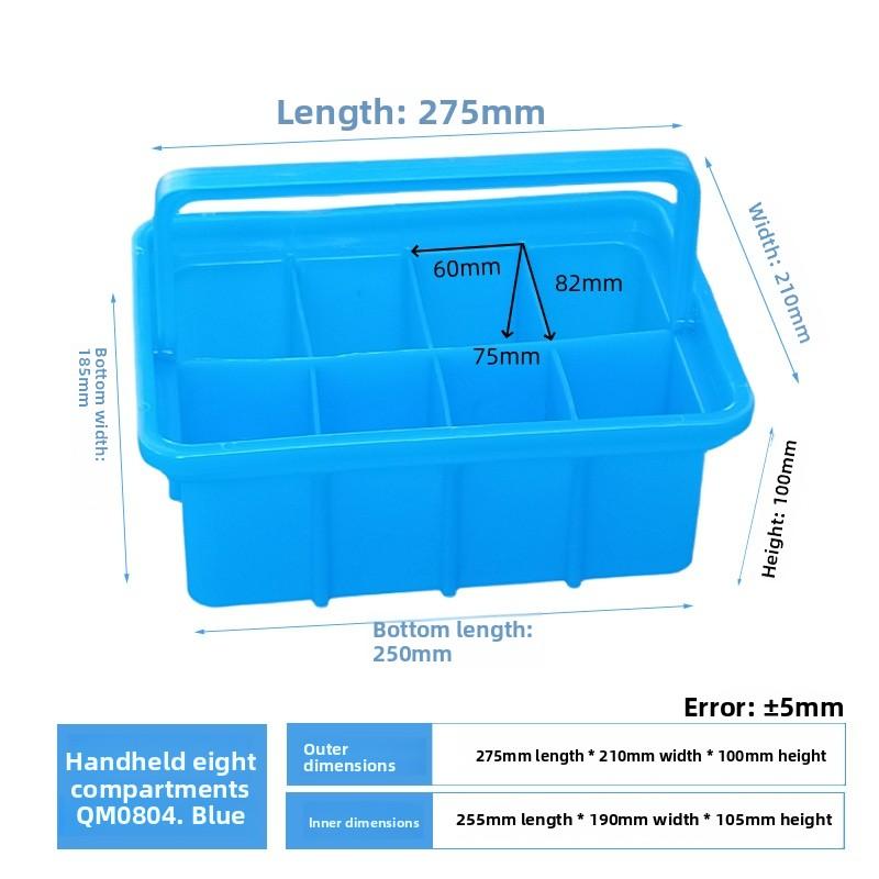 Thickened Plastic Handheld round Part Box Storage Classification Box for Nuts And Bolts Home Use Four Grids Screw Storage Case Diameter 270height 150mm 3400₽