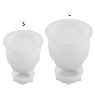 Crafty Silicone Mold for Cement Cup Jars Epoxy Casting Resin Mold for Storage Holder Candy Jewelry Containers
