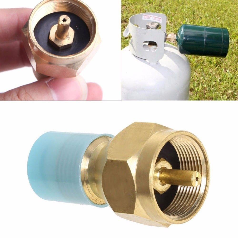 Propan Refill Adapter Bærbar for Camping/Jakt/BBQ Gassylinderkobling Gasskomfyradapter Utendørsaktiviteter