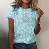 Hot Selling 3D Digital Printing Series New Summer Women's Loose Round Neck Short Sleeved Casual Fashion Design EMA