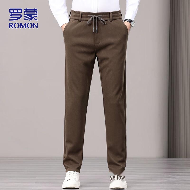 

ROMON Men s Business Casual Straight Trousers XL