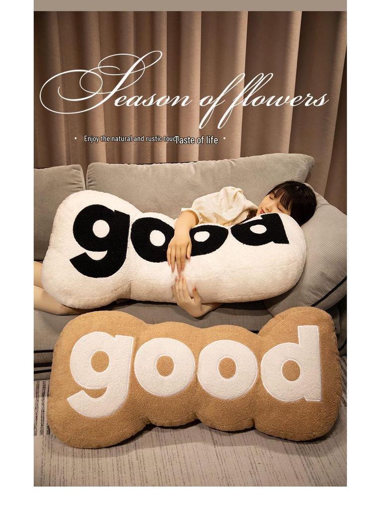 Creative Personality Plush Toy Throw Pillow - Removable & Washable Long Backrest for Girls' Beds
