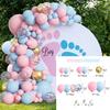 Dekoracje na Baby Shower Ujawnienie Płci Różowe i Niebieskie Balony Łuk Zestaw Akcesoria Imprezowe Chłopiec czy Dziewczynka Revelacion Genero Tło 131