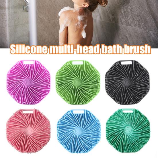 Bath Brush with Ultra-Soft Bristles Ergonomic Grip Hanging Design Rich Foam Exfoliating Body Brush Skin Cleansing Brush