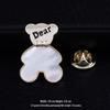 Elegant Natural Shell Brooch with Bear and Rabbit Design, Inlaid with Zircon, High-End Anti-Exposure Pin.