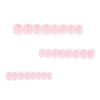 Klassieke korte vierkante roze French Tip Press-On nagels