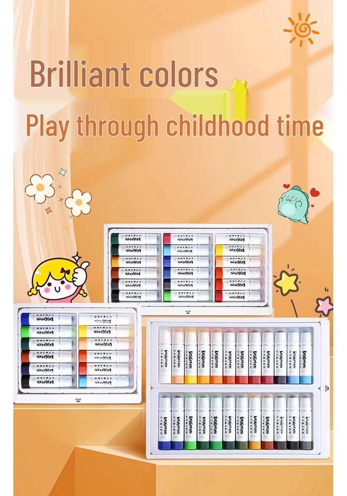 Dankelin Washable Watercolor Sticks: 12, 18, and Macaron Colors - Perfect for Painting and Graffiti.
