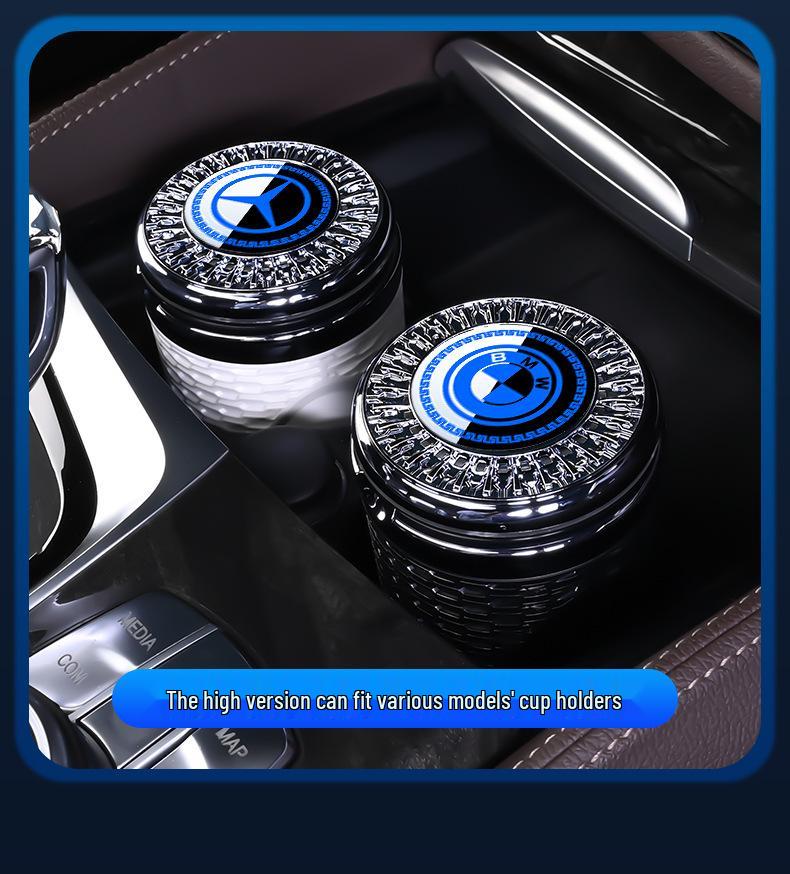 Compatible Mercedes-Benz Ashtray for E300L, C260L, A-Class, GLC300L, GLB220 with LED Metal Liner.