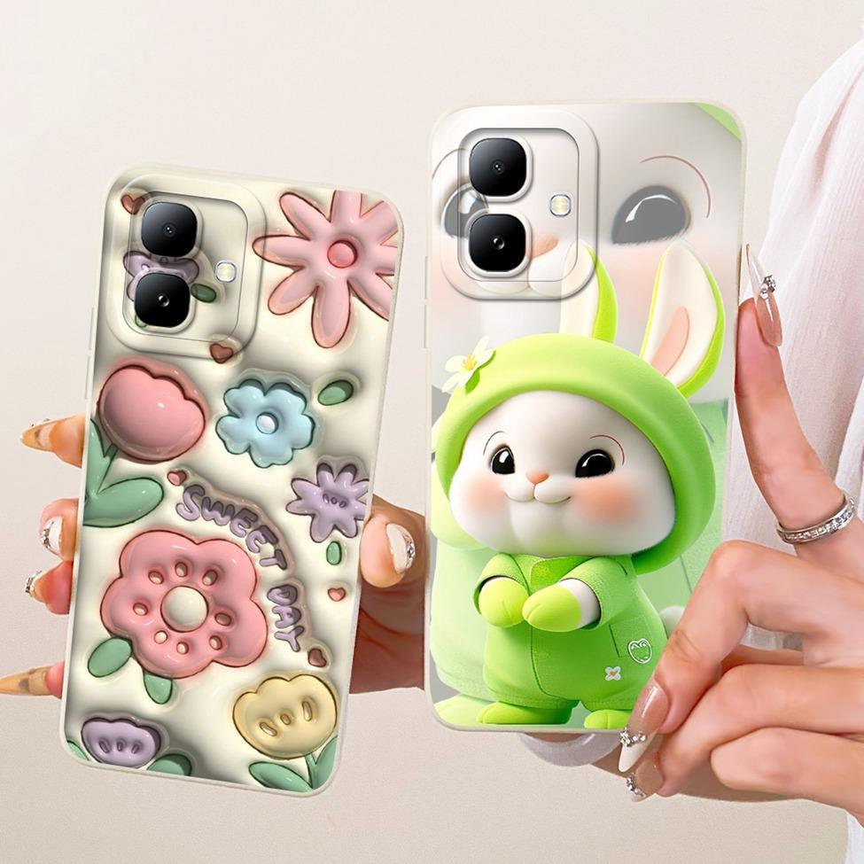 For Infinix Smart20 X6840 X6840B Phone Case For Infinix Smart 20 Cover Luxury Fashion Cute Cartoon Funny Painted Silicone Casing