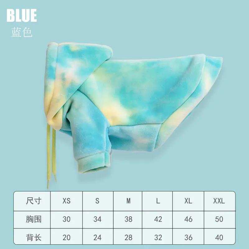 Pet Hoodie Dyeing Hoodie Pet Autumn/Winter Coat Teddy Small Dog Warm Dog Clothes Puppy Clothes Dog Hoodie Costume (as the picture,XS(old))