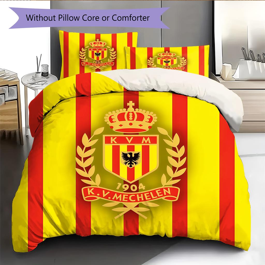 KV Mechelen Pattern Bedding Home Decoration Birthday Gift (1 * Duvet Cover + 2 * Pillowcase, Without Core)