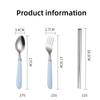 410 Stainless Steel Chopsticks Tableware Portable Fork Spoon Student Office Worker Three-piece Cute Storage Box cutlery set