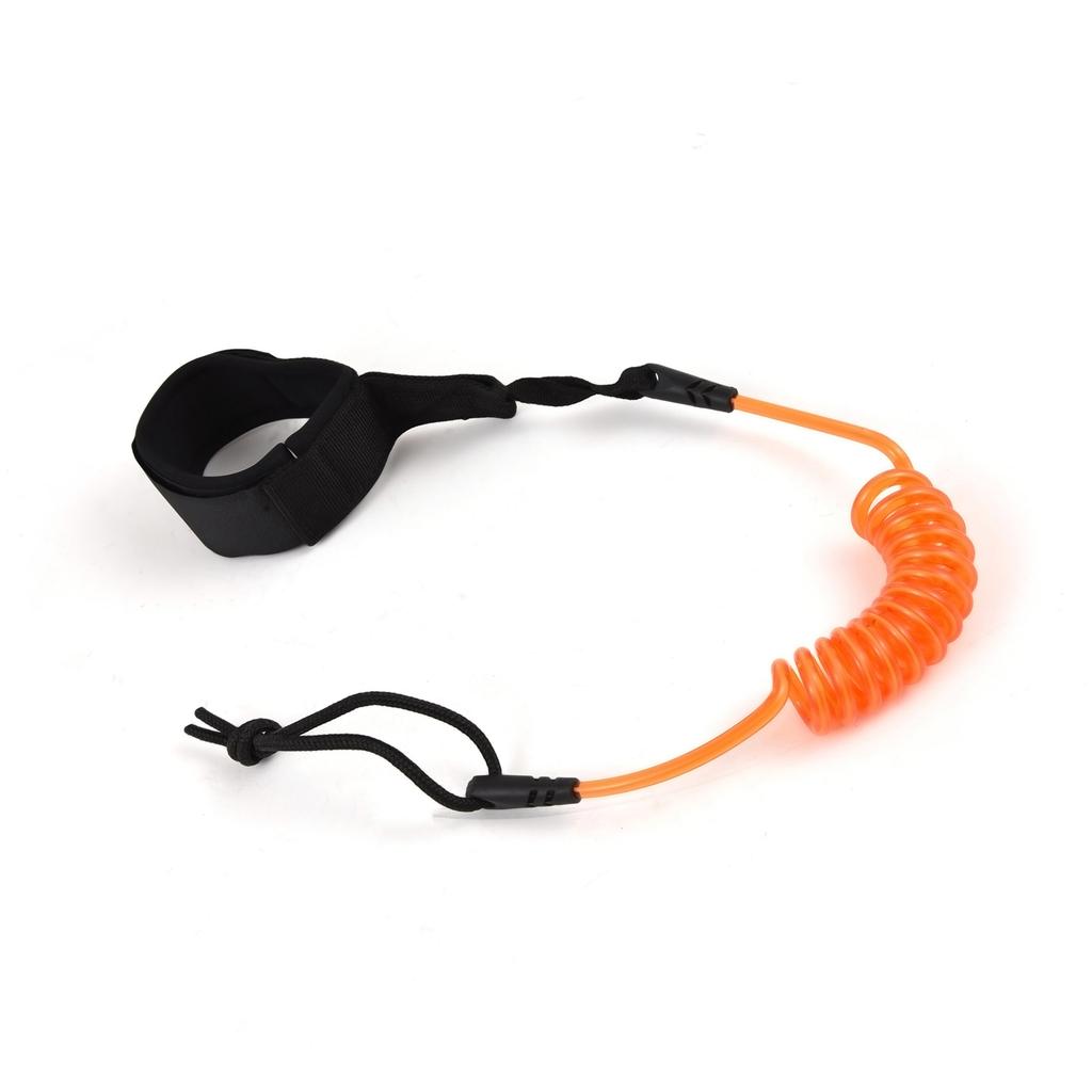 1.2m 4ft Surfboard Leash Coiled Sup Leash Leg Rope Elastic Safety Outdoor SUP Strap
