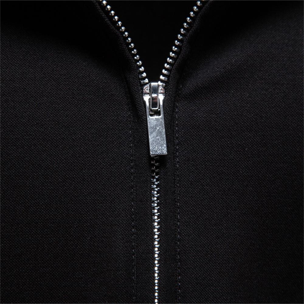 AIOPESON Men's Polo Shirts Half Zipper Collar Solid Color Breathable Casual Polo Shirt for Men Summer Fashion Top Shirts