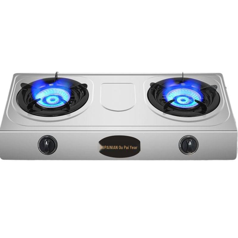Double Burner Energy-Saving Gas Stove for Natural and Liquefied Petroleum Gas