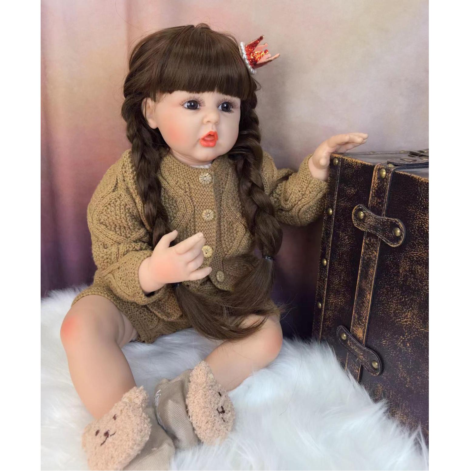 

60 см силиконовая мягкая виниловая кукла реборн кукла с светлыми волосами для девочек Brinquedos подарок на день рождения игровая кукла игрушечные лошадки 24 inch