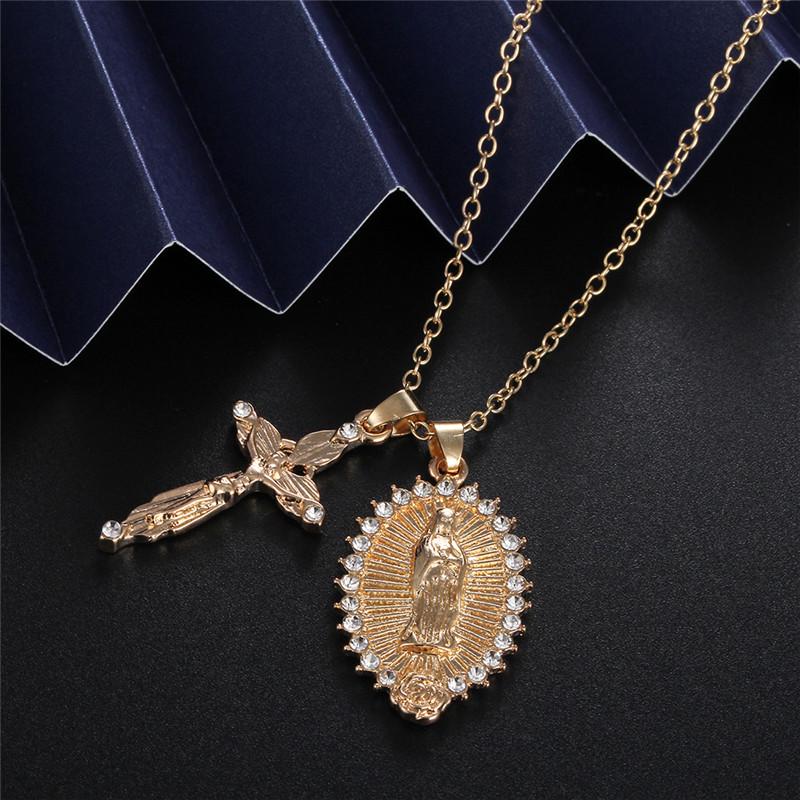 Buy Catholic Jesus Head Cross Necklace 