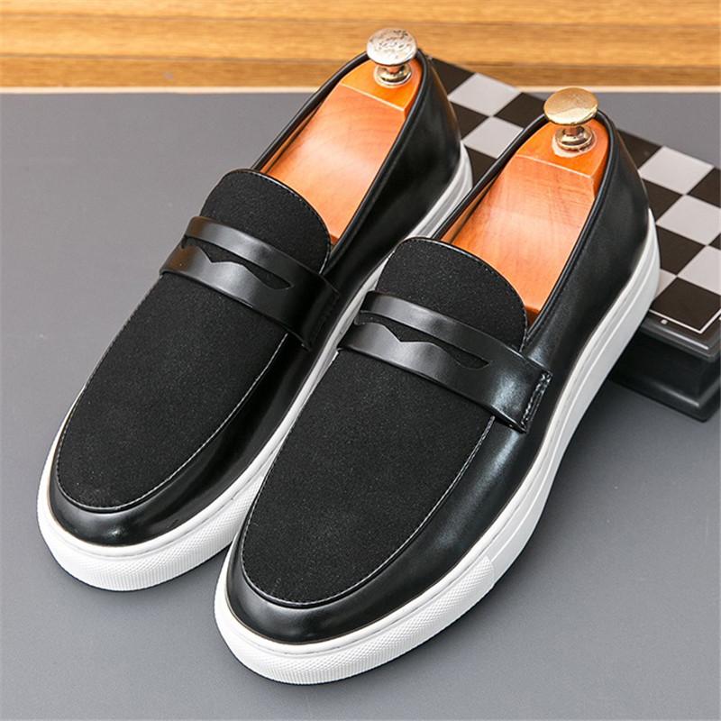 Fashion Trend New Luxury Men Brown Slip On Penny Loafter Leisure Leather Shoes Male Comfortable Sneakers Masculino Zapatos Hombre