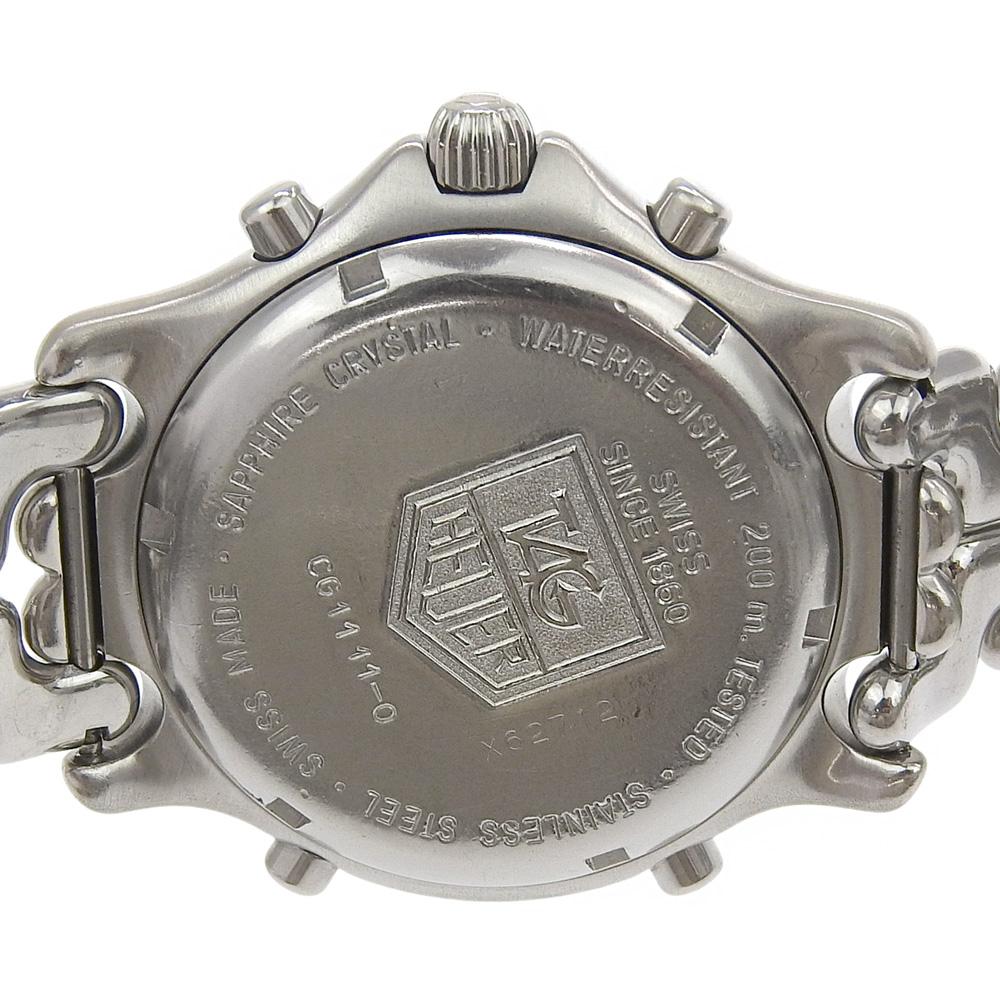 Tag Heuer Cell Watches CG1111-0 WhiteDial Stainless Steel Quartz Chronograph Mens Used