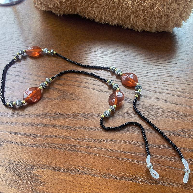 

Red Glasses Acrylic, Mask Chain Trim, Mask Chain 12Mm Lobster Buckle Glasses Chain чорний