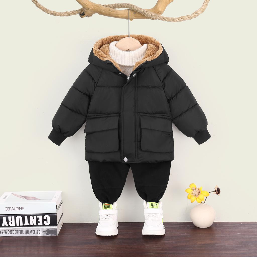 Children's Down Cotton-padded Clothes: Thick Cotton-padded Jackets for Boys In Winter and Down Jackets for Girls