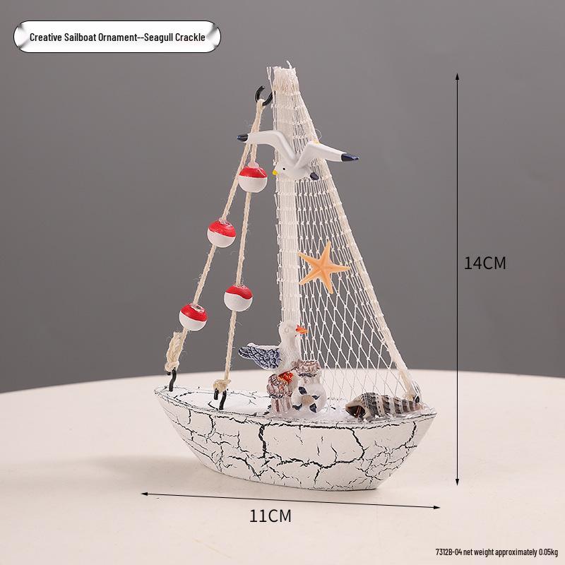 Model Velier din Lemn Mediteranean - Ornament Mic pentru Decorul Casei