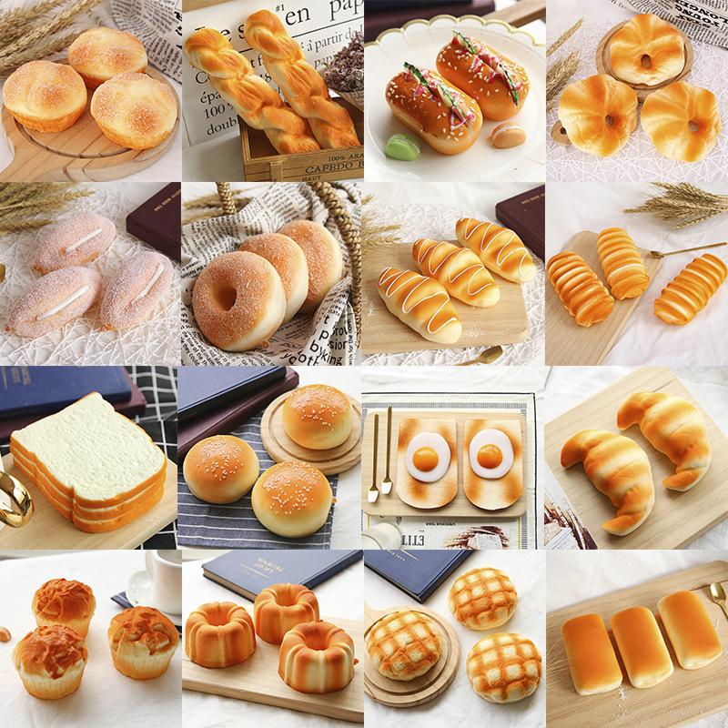 Artificial Fake Bread Ornaments French Baguette Cake Bakery Craft Decor Toy Donuts Simulation Bread Kitchen Model Wedding Party