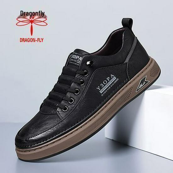 Dragonfly Men's Lightweight Air Cushion Leather Running Shoes