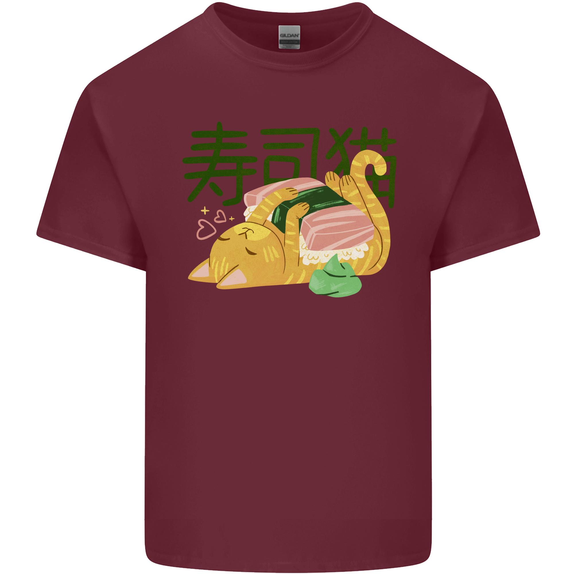 Sushi Cat Unisexs Light Cotton TShirt S