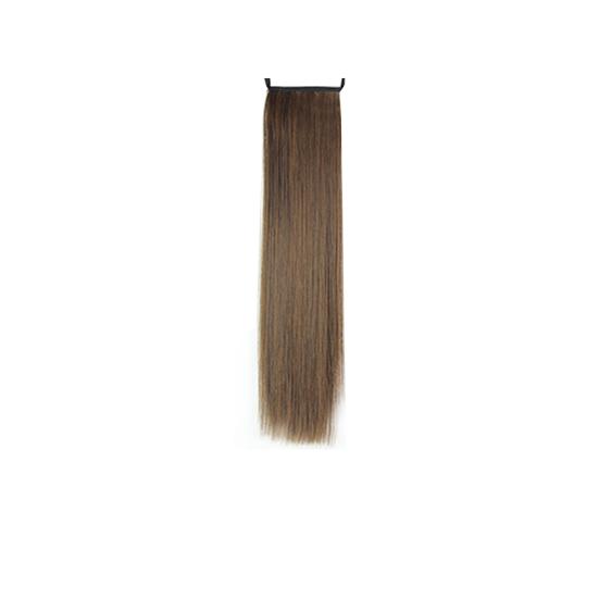 Tight Bandage High Temperature Fiber Long Straight Natural False Ponytail Wigs for Daily Wear