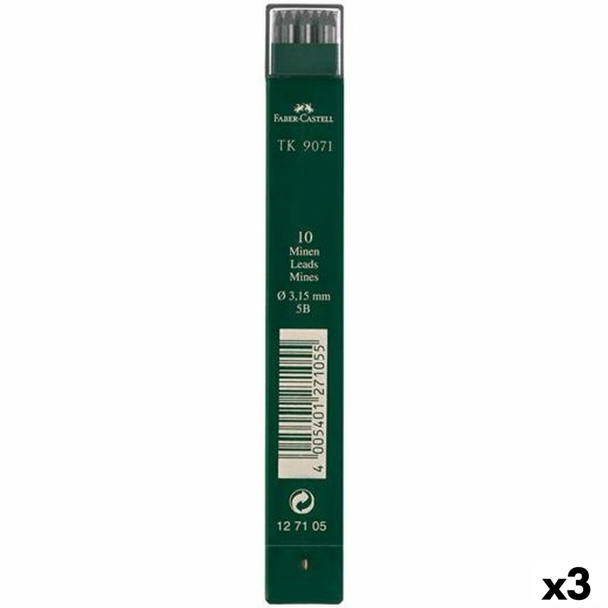 

Faber-Castell Tk9071 5B 3,15 мм стержень для свинца (3 единицы) TU прозрачный