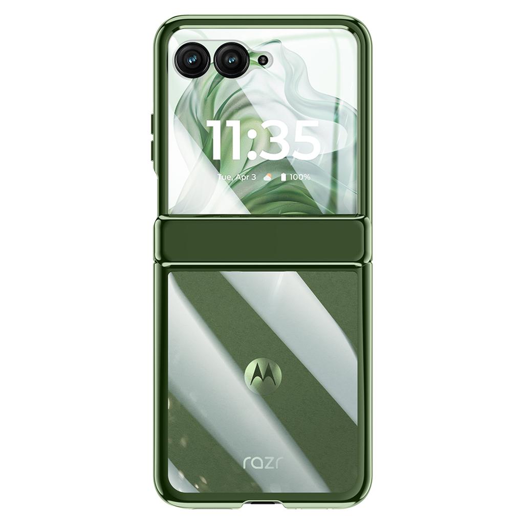 For Motorola Razr 50 5G Case PC+Acrylic Phone Cover with Rear Small Screen Protector Hinge Protection