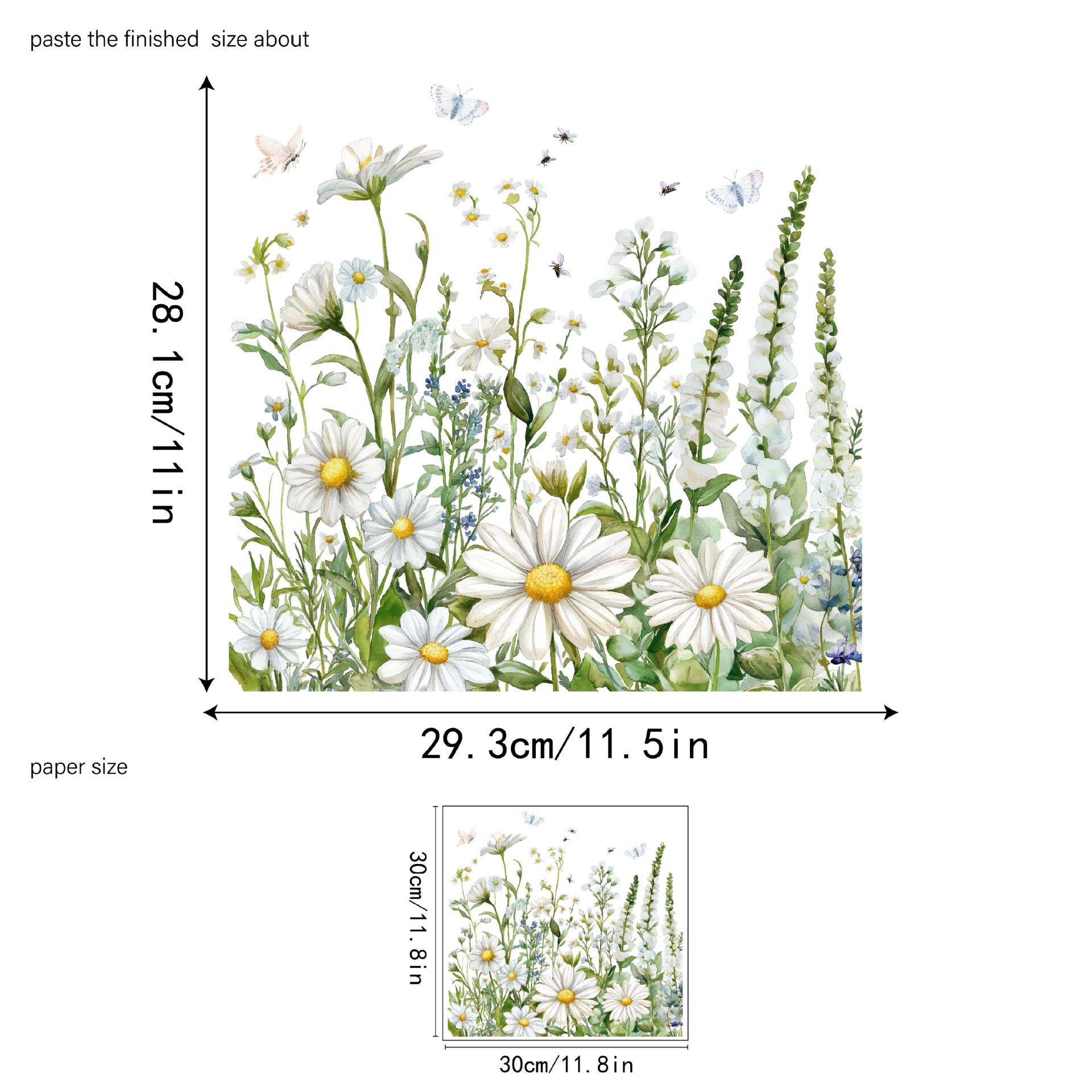 

Двусторонняя красочная наклейка на стену с изображением бабочек и цветов, электростатическая паста, паста для оконного стекла, видимая декоративная наклейка на стену 30*30cm