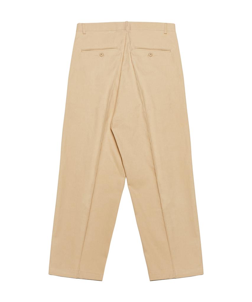 Bajal Wide Tapered Wrinkle-Free Chino Pants Beige
